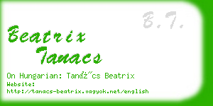 beatrix tanacs business card